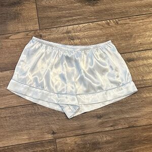 Elegant Satin Sleep Shorts - White Sz XS NWOT